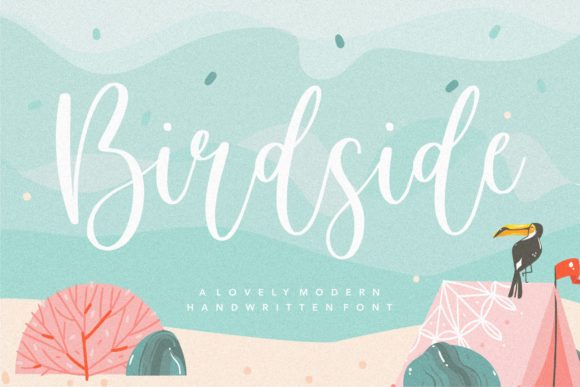 Birdside Font: Elegant Script for Handmade Products