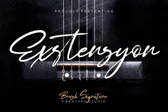 Exstensyon Font for Handmade Labels and Elegant Designs
