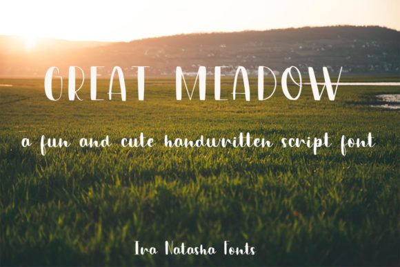 Great Meadow Font: Cute Handwritten Type for Web Design