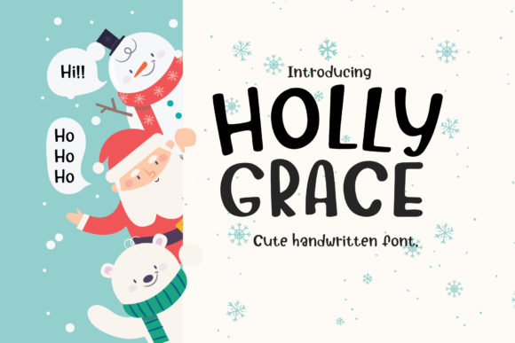 Holly Grace Font: Joyful Script Handwritten Designs