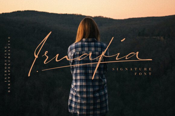 Irnafia Font: Elegant Script for Handmade Products