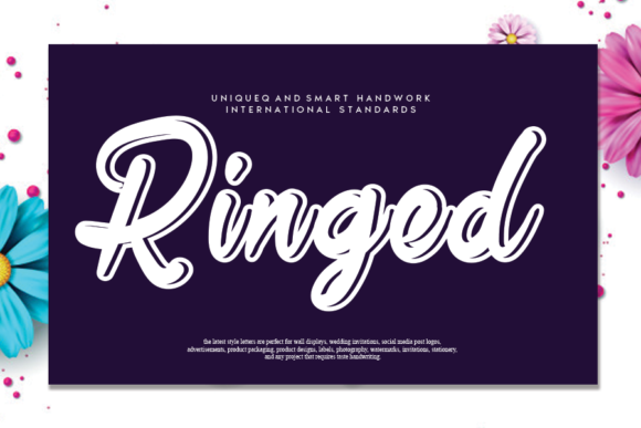 Ringed Font: Editorial Design with Classy Calligraphy
